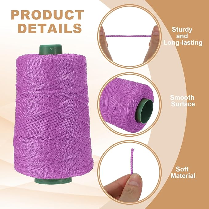 YELARXI Polyester Macrame Cord, 3mm x 219 Yards Polypropylene Macrame Cords - Image 3