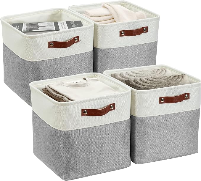 DECOMOMO Storage Cubes, 11x11 Cube Storage Bins, Baskets by DECOMOMO