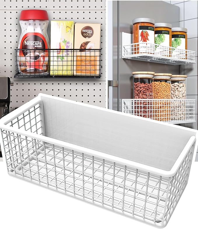 Magnetic Basket Fridge Large Magnetic Pen Holder Whiteboard Metal Wire Basket by LIFEFAN