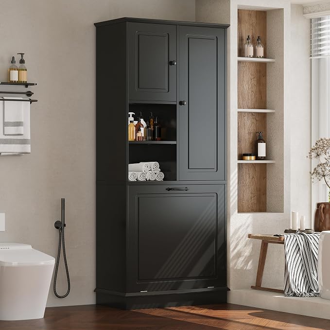 68" Tall Bathroom Storage Cabinet - Image 4
