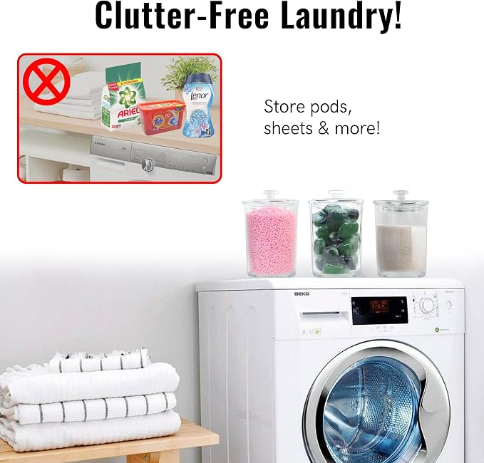 Skywin Small Plastic Laundry Jars - Image 5