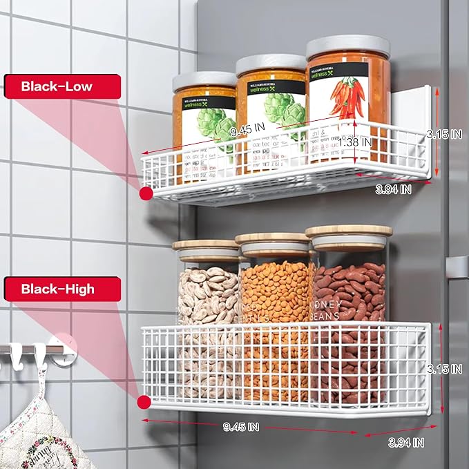 Magnetic Basket Fridge Large Magnetic Pen Holder Whiteboard Metal Wire Basket - Image 4