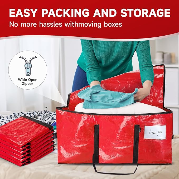 CONGREGATE 8-Pack Heavy Duty Red Moving Bags - Image 3