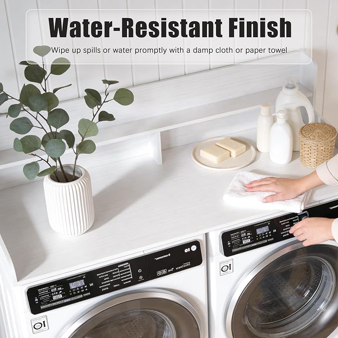 Piskyet Washer Dryer Countertop, 2- Tier Laundry Countertop - Image 5