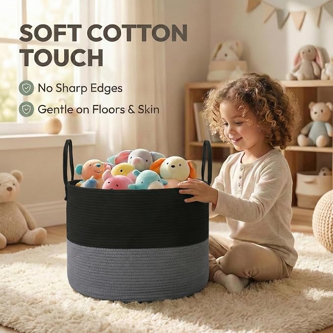 65L Extra Large Blanket Basket for Living Room - Image 4