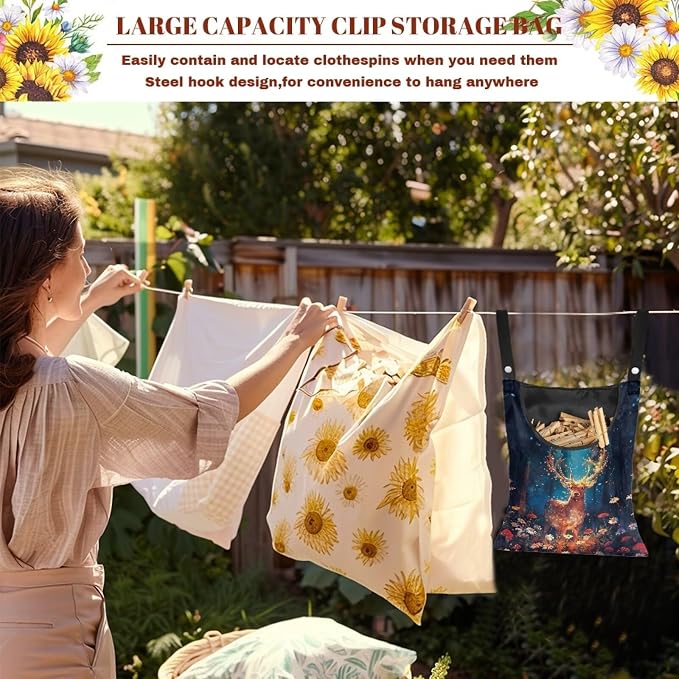 Deer Hanging Clothes Pin Bag - Image 5
