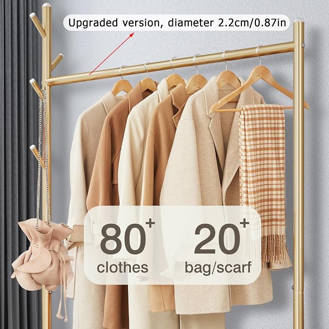 Clothes Rack with Storage Shelves, Heavy - Image 7