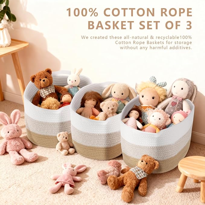 Cotton Rope Braid Storage Basket - Image 4