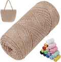 Sparkle Macrame Cord 1.5mm x 306 Yards Cotton Glitter Yarn by LEREATI