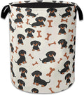 Cute Dachshund Laundry Basket, Foldable Oxford Cloth Bone Laundry Hamper by Unknown