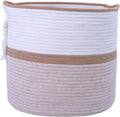 Large Woven Rope Laundry Hamper, Cotton Rope Storage Basket by HXYUANDAHOMEDECORATION