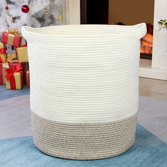 Casaphoria Extra Large Woven Cotton Rope Storage Basket - Image 7