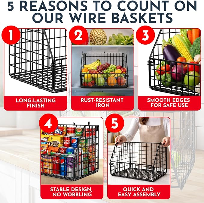 3-Tier Wall Hanging Fruit Baskets - Image 4