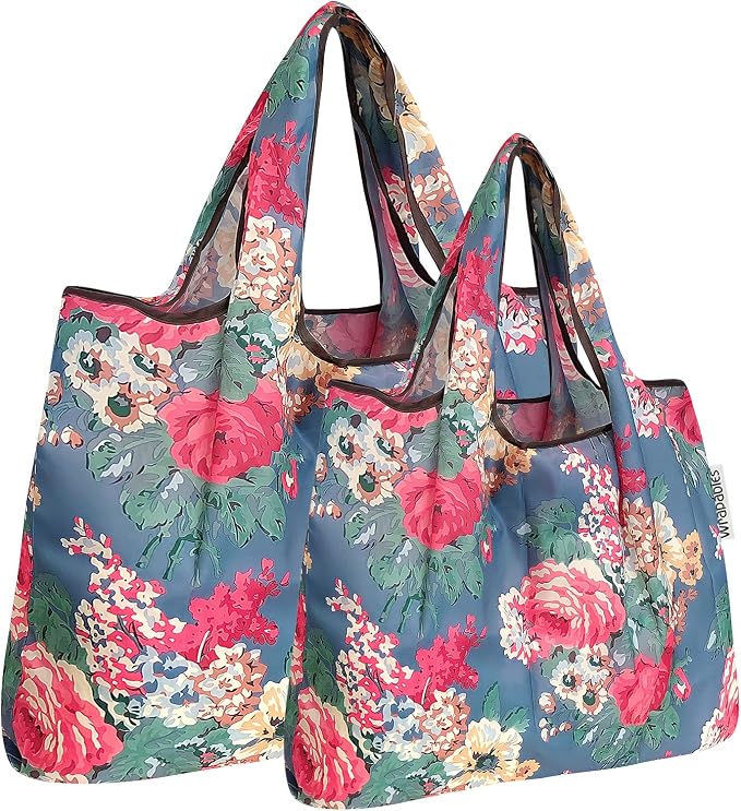 allydrew Large Foldable Tote Nylon Reusable Grocery Bag by allydrew