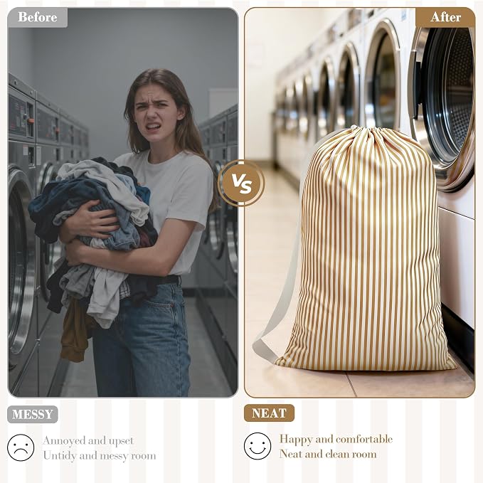 College Laundry Bag 29"×18", Waterproof Dirty Clothes Bag - Image 4