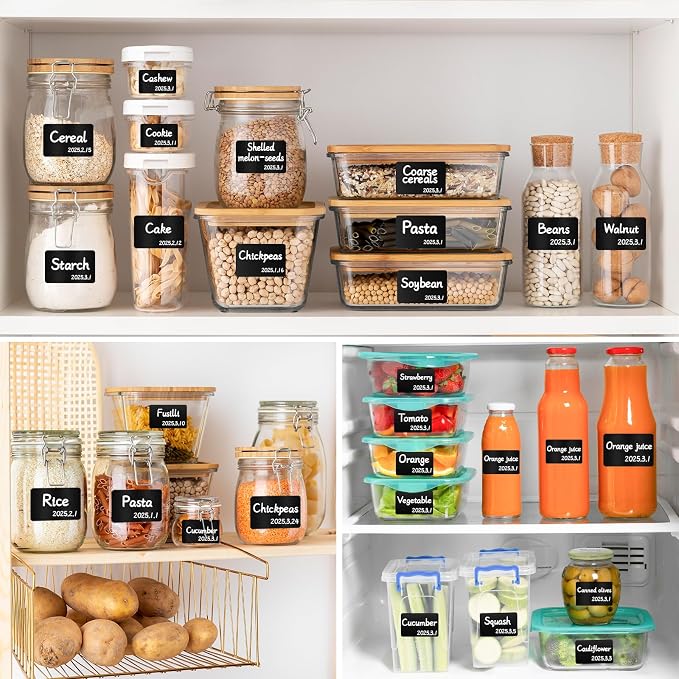Segarty Chalkboard Labels, Waterproof Revmovable Black Stickers - Image 6