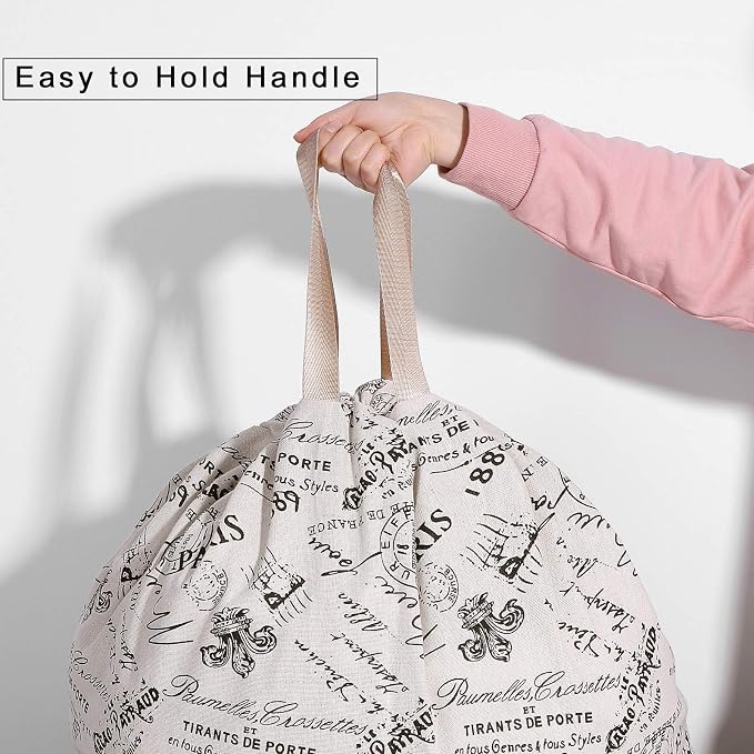Extra Large Laundry Bag with Drawstring and Handle, Heavy Duty Travel Dirty - Image 3