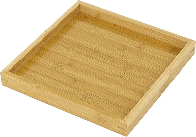 Bam & Boo Natural Bamboo Serving Tray Modern Square by BamBoo