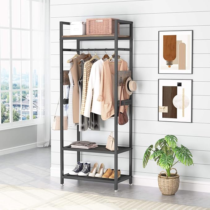 Tribesigns Small Heavy Duty Clothes Rack Set of 10 - Image 4
