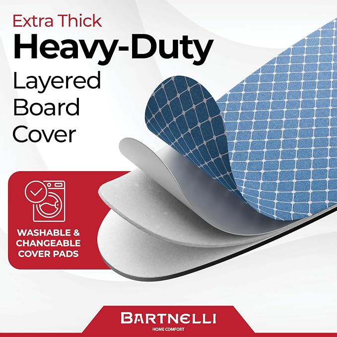 Bartnelli Premium Full-Size Ironing Board 45x15 Inch Large Surface, Integrated - Image 7