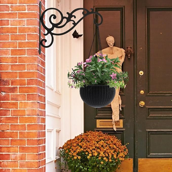 2 Pcs Hanging Plant Bracket 12-Inch, Outdoor Indoor Wall Hook Hanging Plant - Image 4