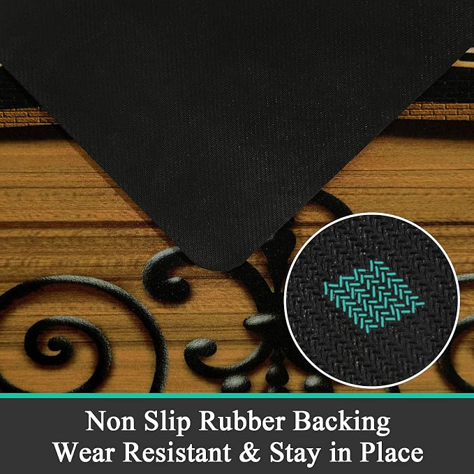 Pauwer Laundry Room Rug Runner 20"x60" Waterproof Rubber Laundry Mat Non Slip - Image 3