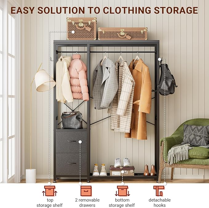 Lulive Clothes Rack, Heavy Duty Garment Rack - Image 7