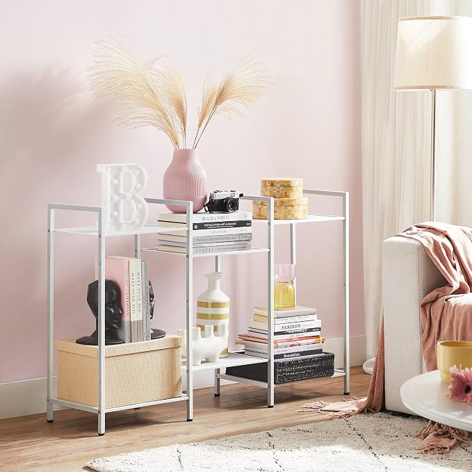 SONGMICS 3-Tier Storage Rack, Bathroom Shelf, Extendable Plant Stand - Image 4