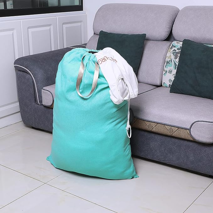 Heavy Duty Laundry Bag with Drawstring and Handle, Extra Large Travel Dirty - Image 7