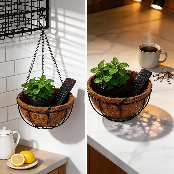 LX7 3-Pack Hanging & Wall-Mounted Plant Baskets - Image 4