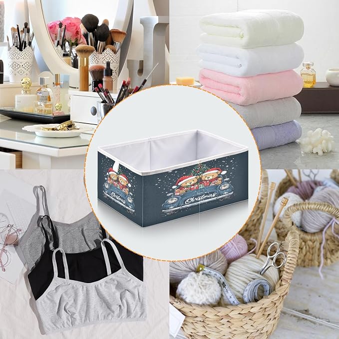 senya Large Storage Bins Two Bears and Car Collapsible Foldable Storage Cubes - Image 5
