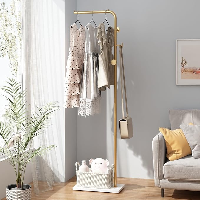 TIEOU Gold Coat Racks, Metal Coat Racks Freestanding - Image 3