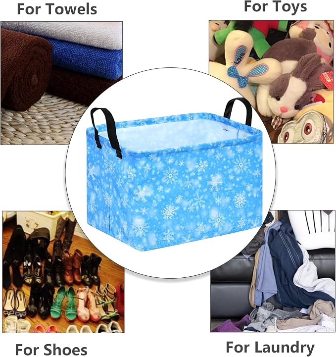 Snow Storage Basket, Kids Storage Bins Closet Organizer Cube Collapsible - Image 6