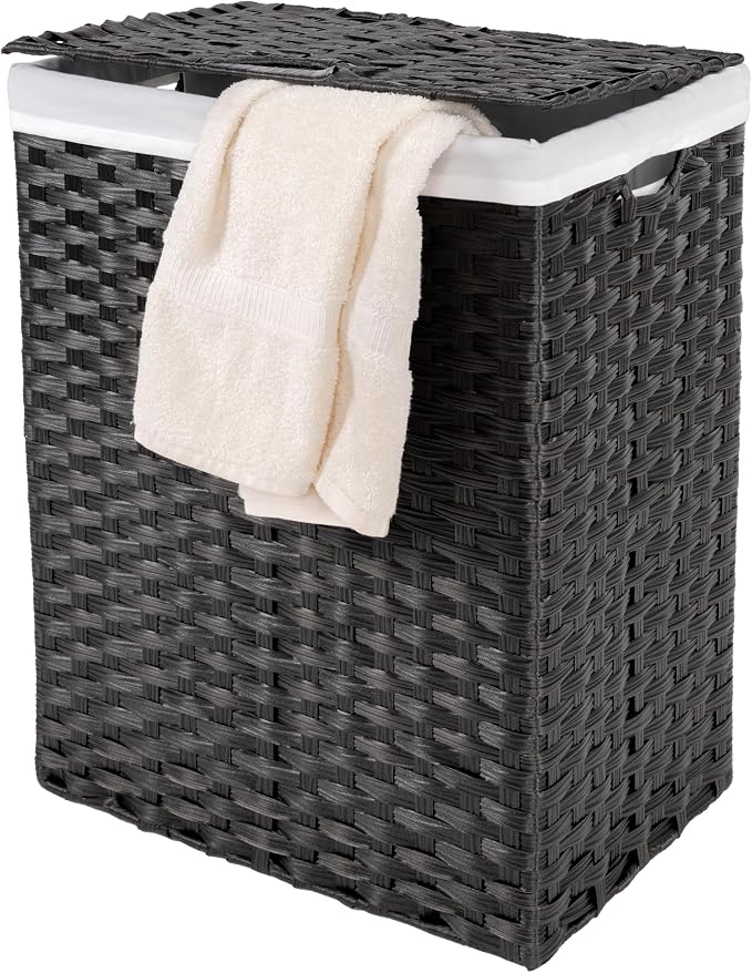 Seville Classics Premium Handwoven Portable Laundry Bin Basket by SevilleClassics