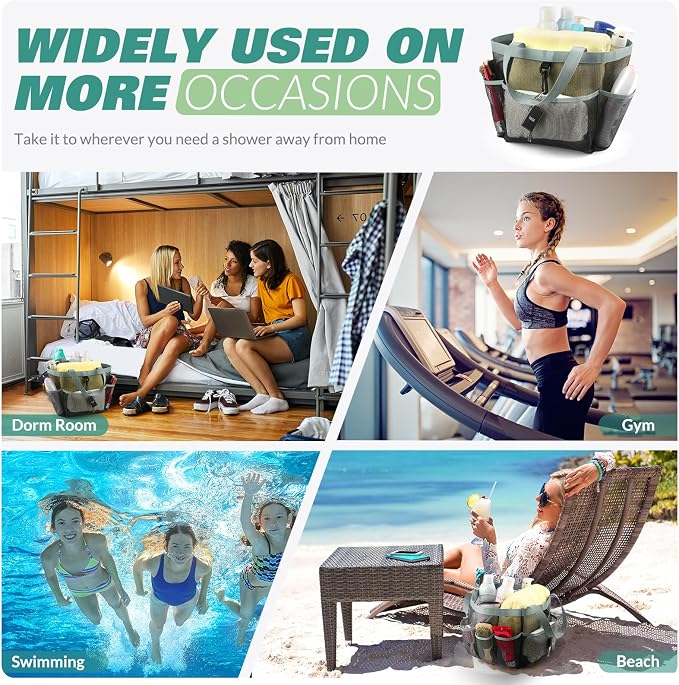 Mesh Shower Caddy Portable for College Dorm Room Essentials - Image 7