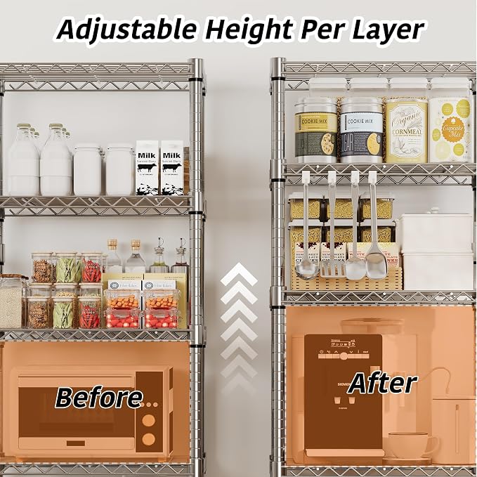 61-Inch Metal Storage Rack - Image 7