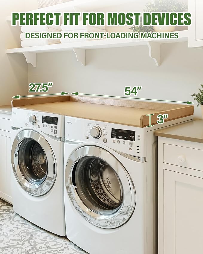 Washer Dryer Topper 54"x27.5" – Premium HD Polymer Laundry Countertop, - Image 2