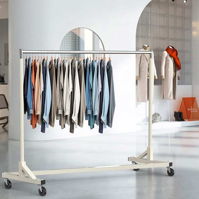 Simple Houseware Industrial Grade Z-Base Garment Rack, 500lb Load - Image 4