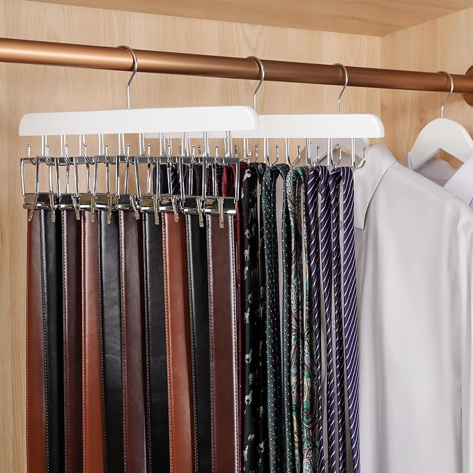 TOPIA HANGER 2 Pack 2 in 1 Belt Tie Hanger - Image 5