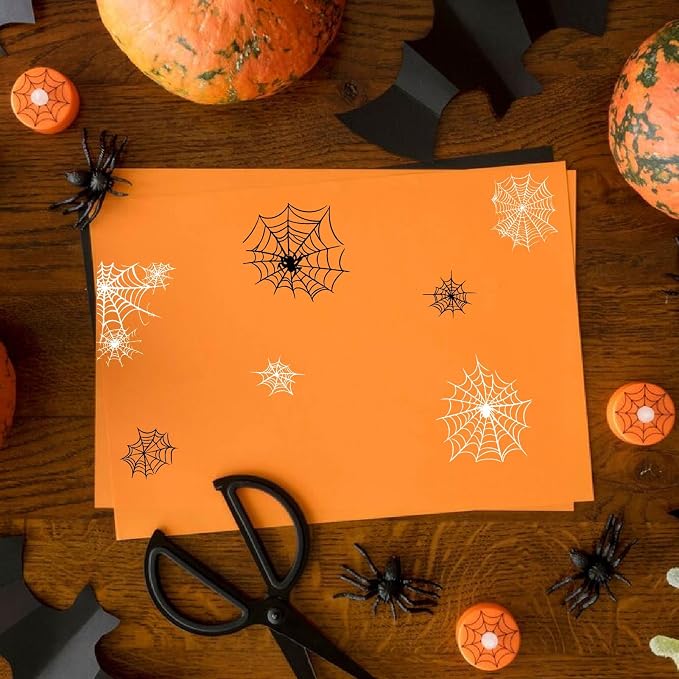 CRASPIRE Web Rubber Stamp Halloween Web Retro Reusable Background Postmark - Image 4
