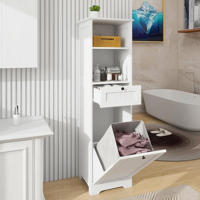 Tall Tilt Out Laundry Room Cabinets and Storage - Image 6