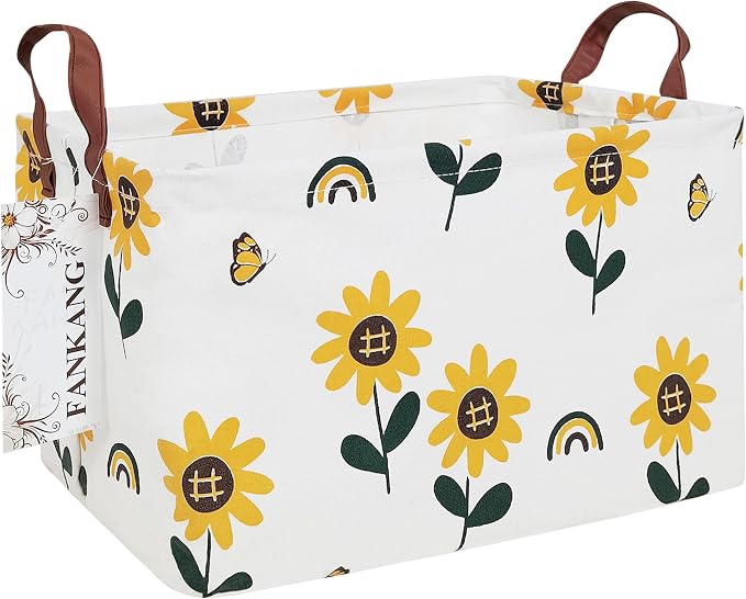 FANKANG Storage Bins, Nursery Hamper Canvas Laundry Basket Foldable by FANKANGStorageBasket