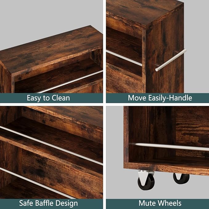 ALBAD Slim Rolling Cart, 4-Tier Storage Cart - Image 9