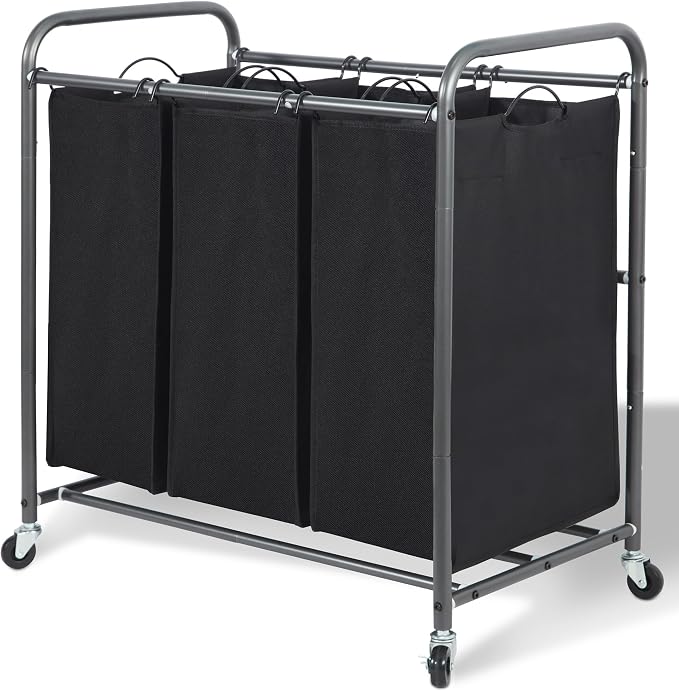 Laundry Sorter Hamper with Wheels, Heavy-Duty Laundry Sorter Rolling Cart by Unknown