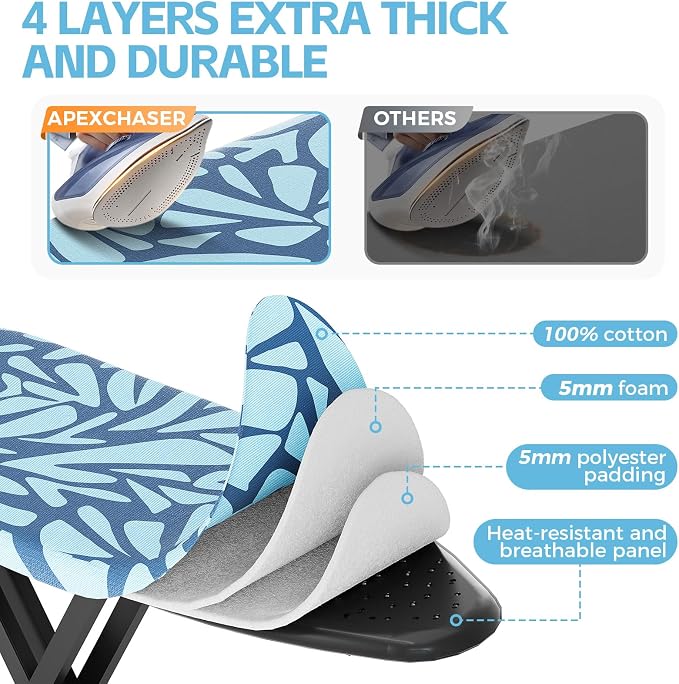 APEXCHASER Ironing Board Full Size, Iron Board and Ironing Board Set Height - Image 3