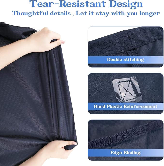 Heavy Duty Laundry Bag, Washable Nylon, Splash-Resistant Dirty Clothes Storage - Image 5