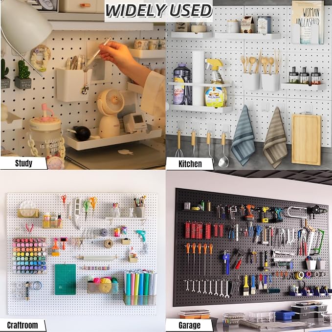 8PCS Pegboard Wall Organizer Panels, Living Room, and Study Room, Peg Boards - Image 6