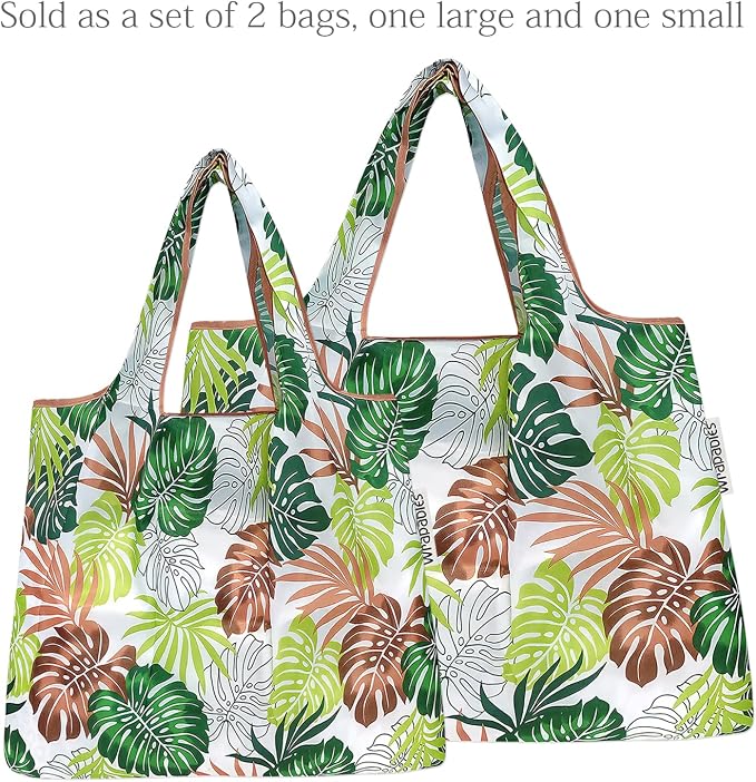 allydrew Large Foldable Tote Nylon Reusable Grocery Bag - Image 3
