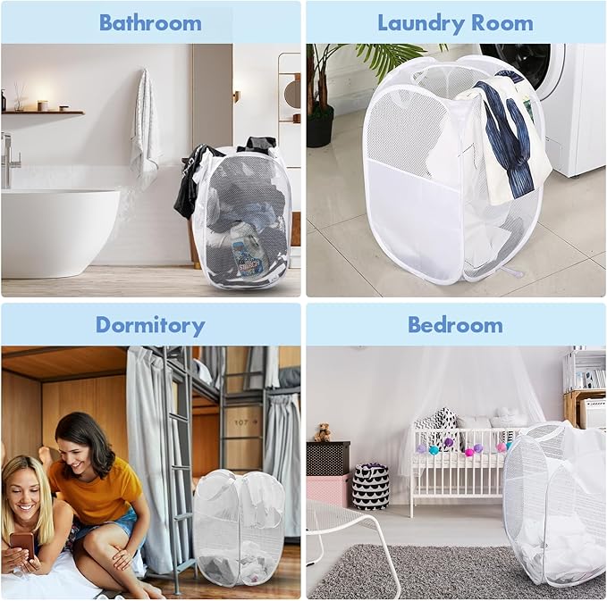 DUCOO Pop Up Laundry Hamper, 14.6 x 14.6 x 22.5 in - Image 6
