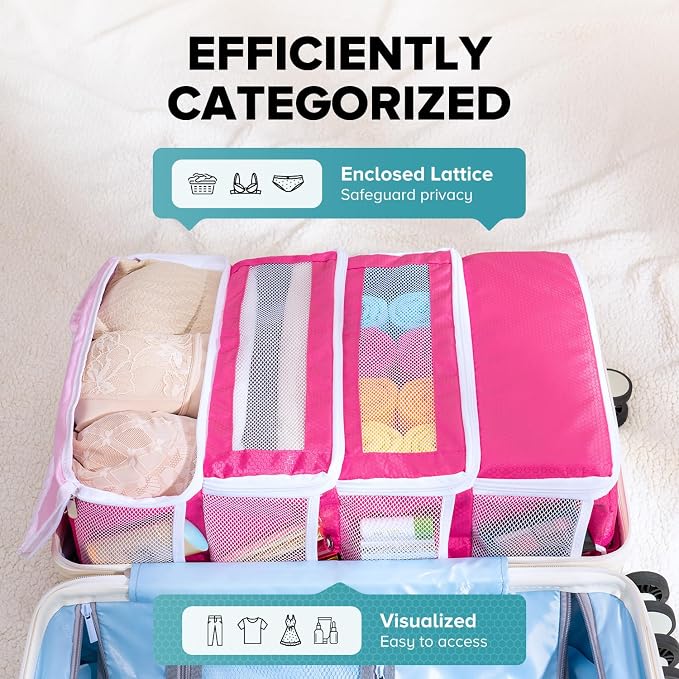 Suitcase Organizer, Travel Luggage Organizer Hanging Shelves Packing Cube - Image 3